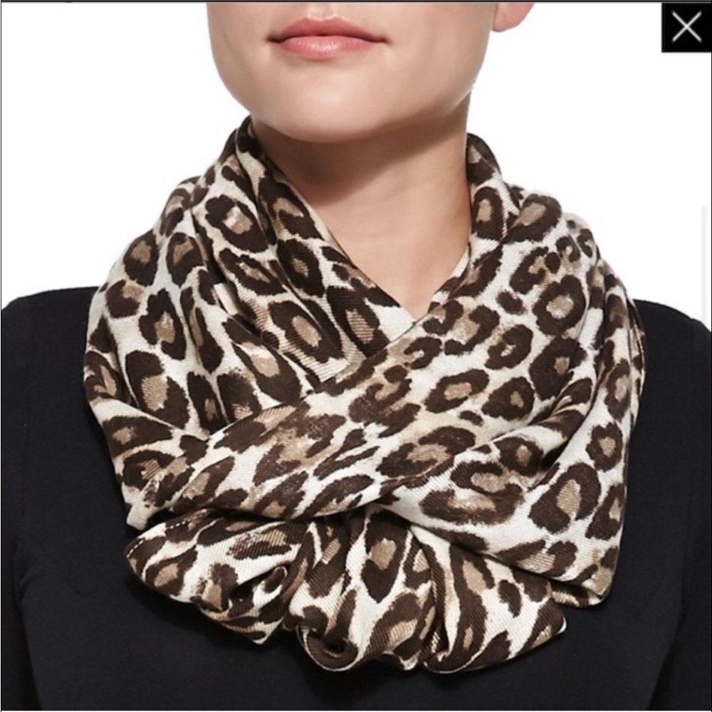 Kate Spade Leopard Print Infinity Scarf